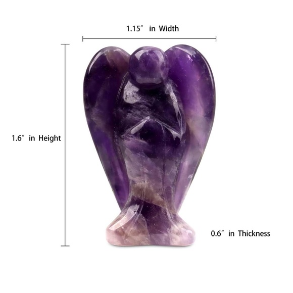 🆕New Healing Amethyst Guardian Crystal Angel Hand Carved Figurine - Picture 4 of 5